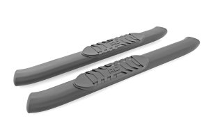 Ford Bronco Nerf Steps - Side - Rough Country - Oval - Black - '21-'25